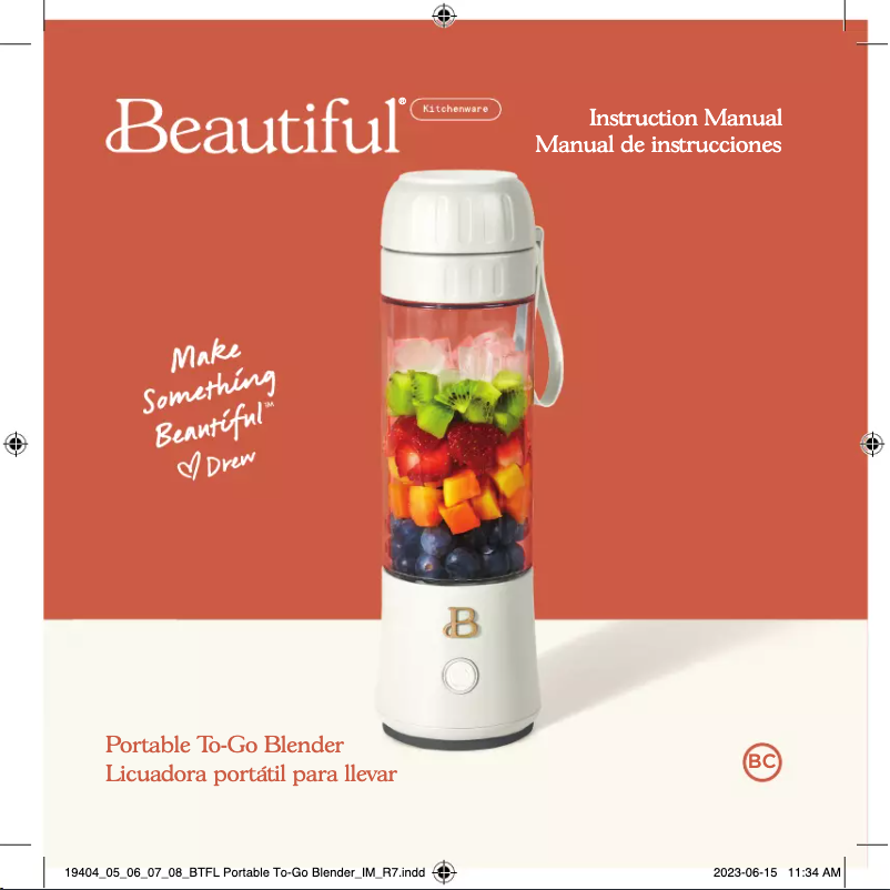 Page n°1 - Manuel utilisateur Beautiful Portable To-Go Blender