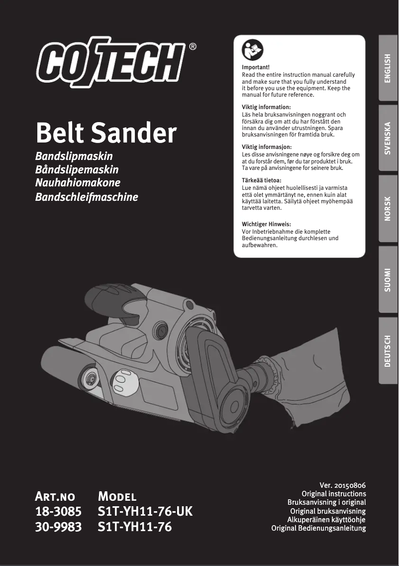 Page 1 de la notice Manuel utilisateur Cotech S1T-YH11-76