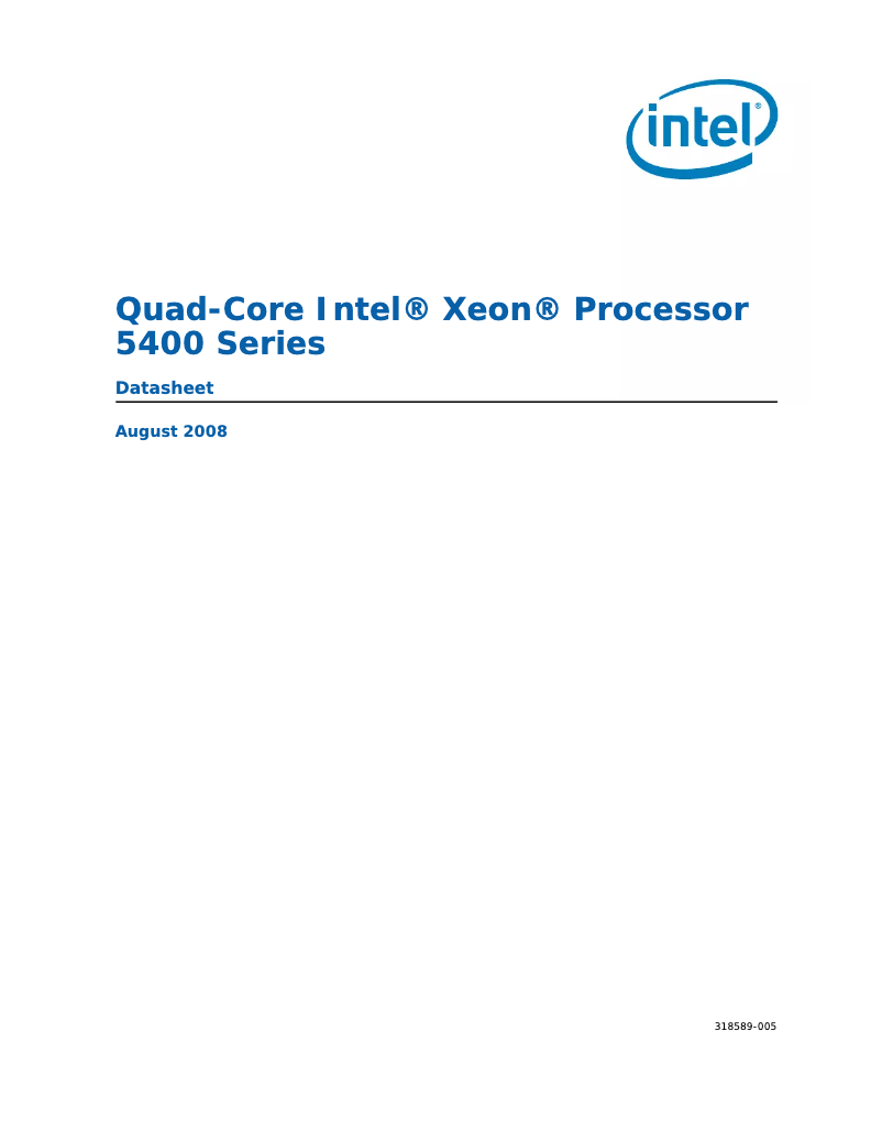 Page 1 de la notice Manuel utilisateur Intel Xeon E5450