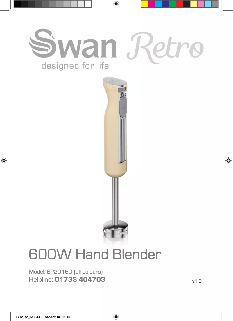 Page n°1 - Manuel utilisateur Swan SP20160ON