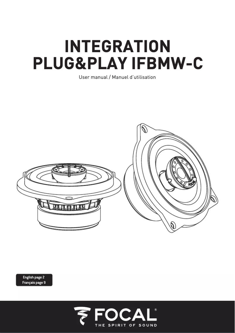Page 1 de la notice Manuel utilisateur Focal IFBMW-C