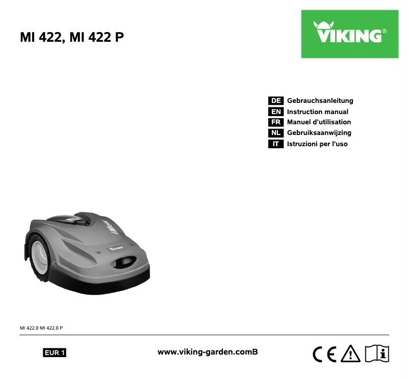 Imagen de la primera página del manual del dispositivo iMow MI 422