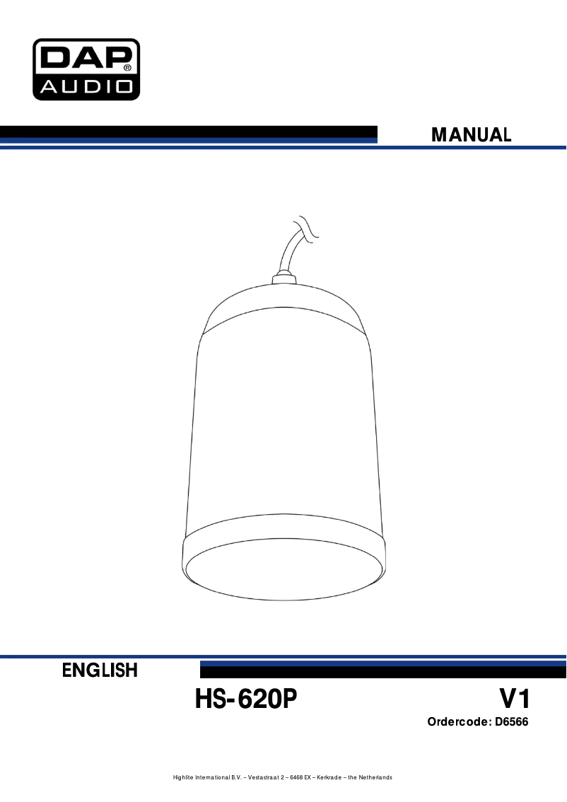 Image de la première page du manuel de l'appareil HS-620P