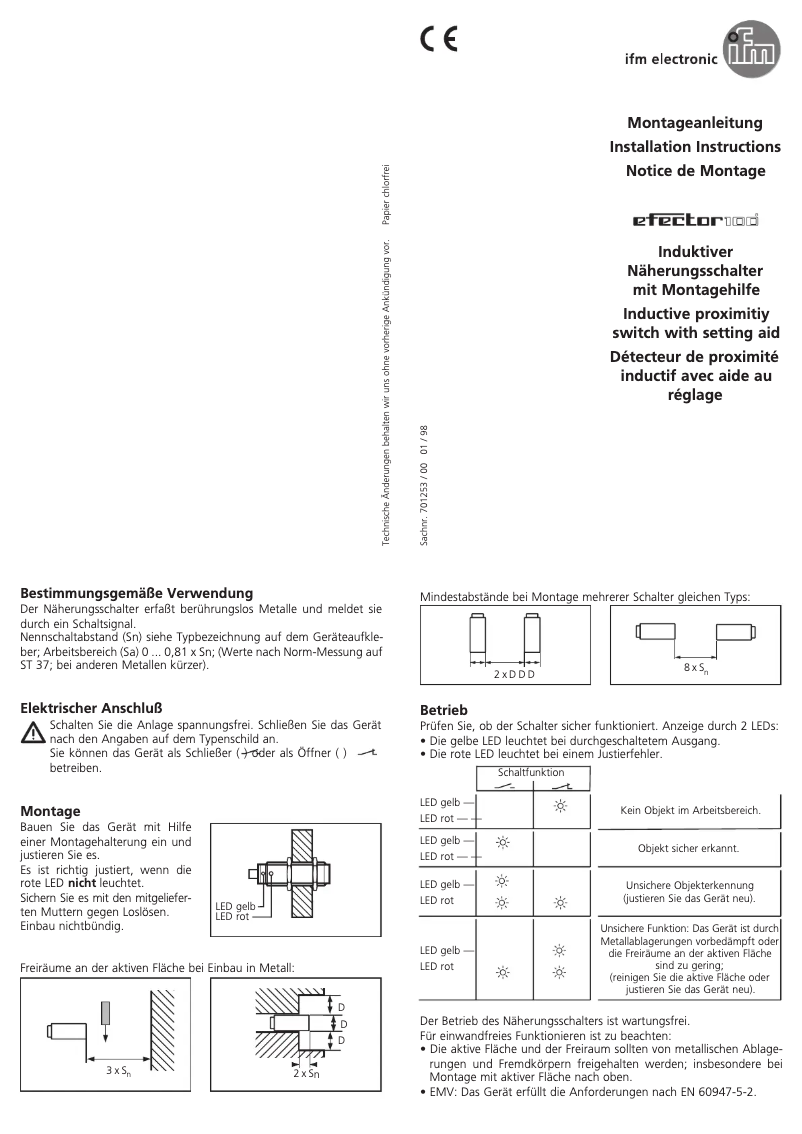 Page 1 de la notice Manuel utilisateur IFM II5861