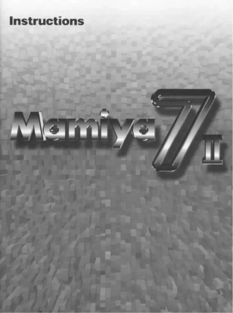 Page n°1 - Manuel utilisateur Mamiya 7II