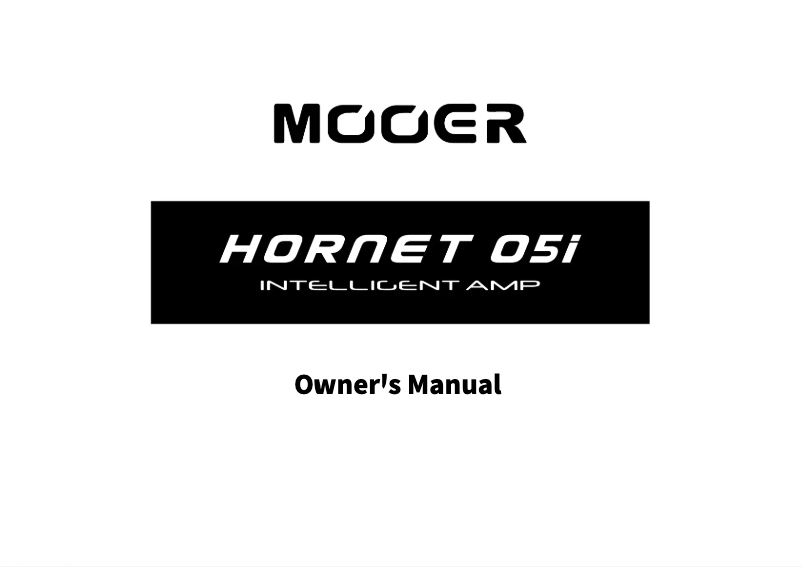 Image de la première page du manuel de l'appareil Hornet 05i