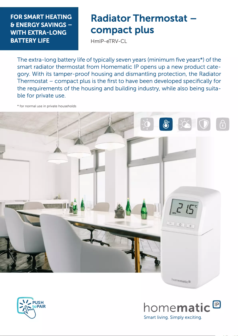 Página 1 del manual Ficha técnica Homematic IP HmIP-SWO-PL