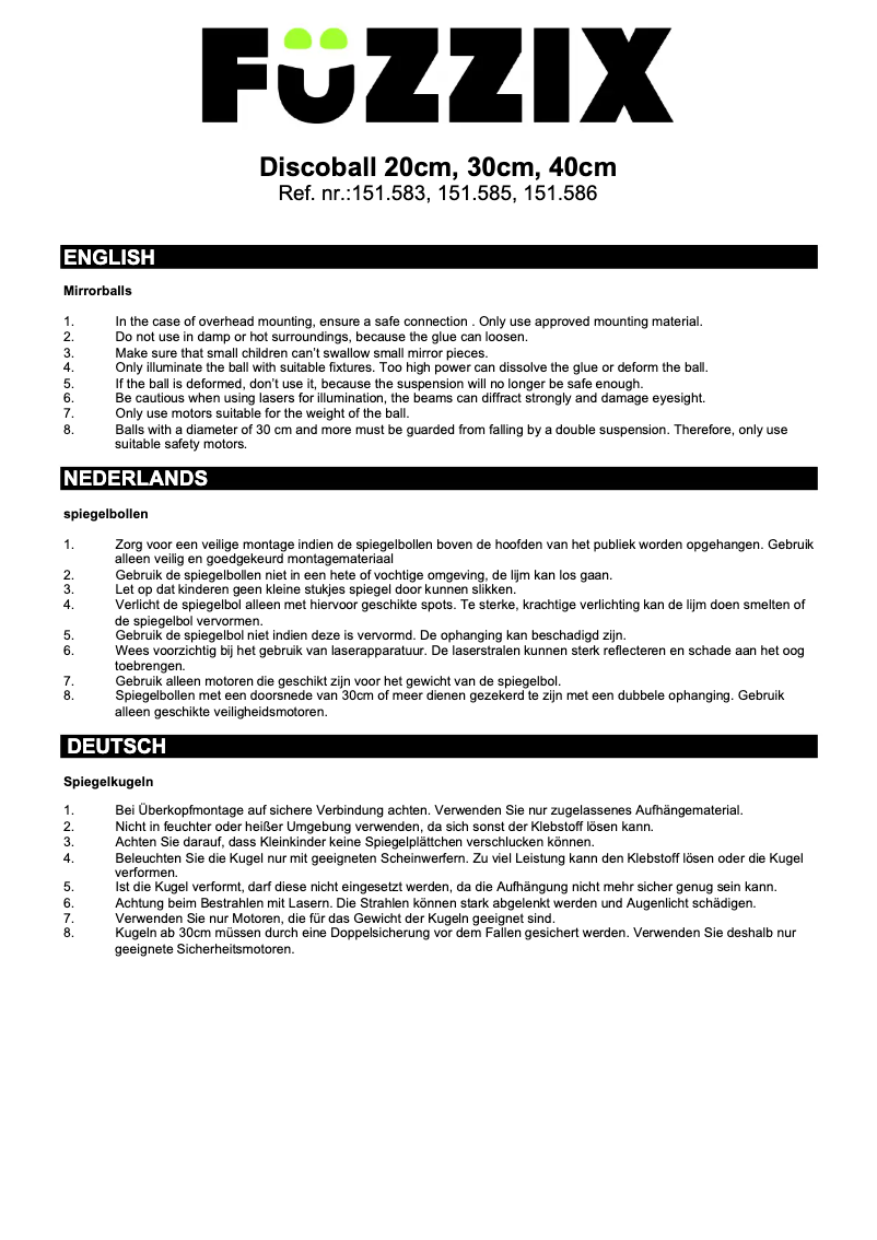 Page 1 de la notice Manuel utilisateur Fuzzix MB40