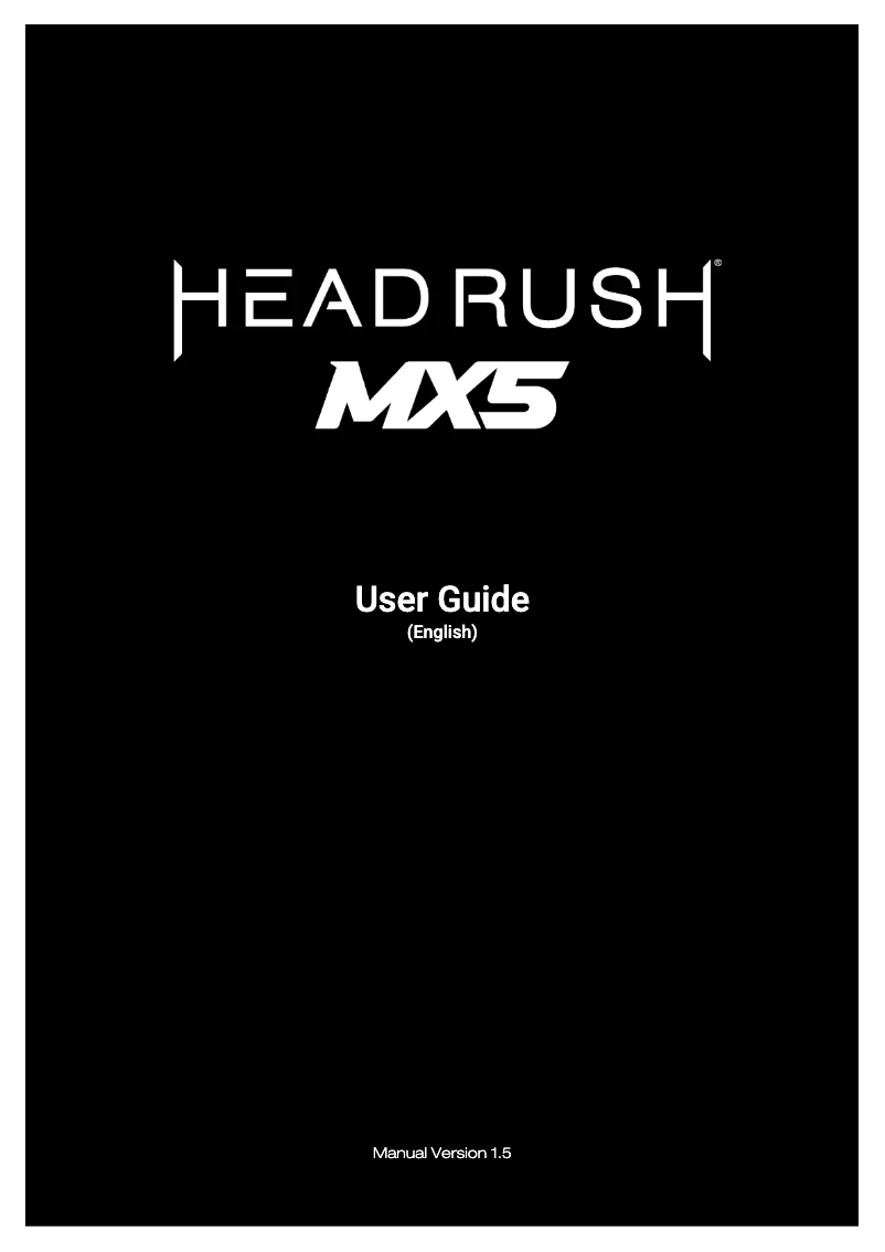 Página 1 del manual Manual de usuario HeadRush MX5