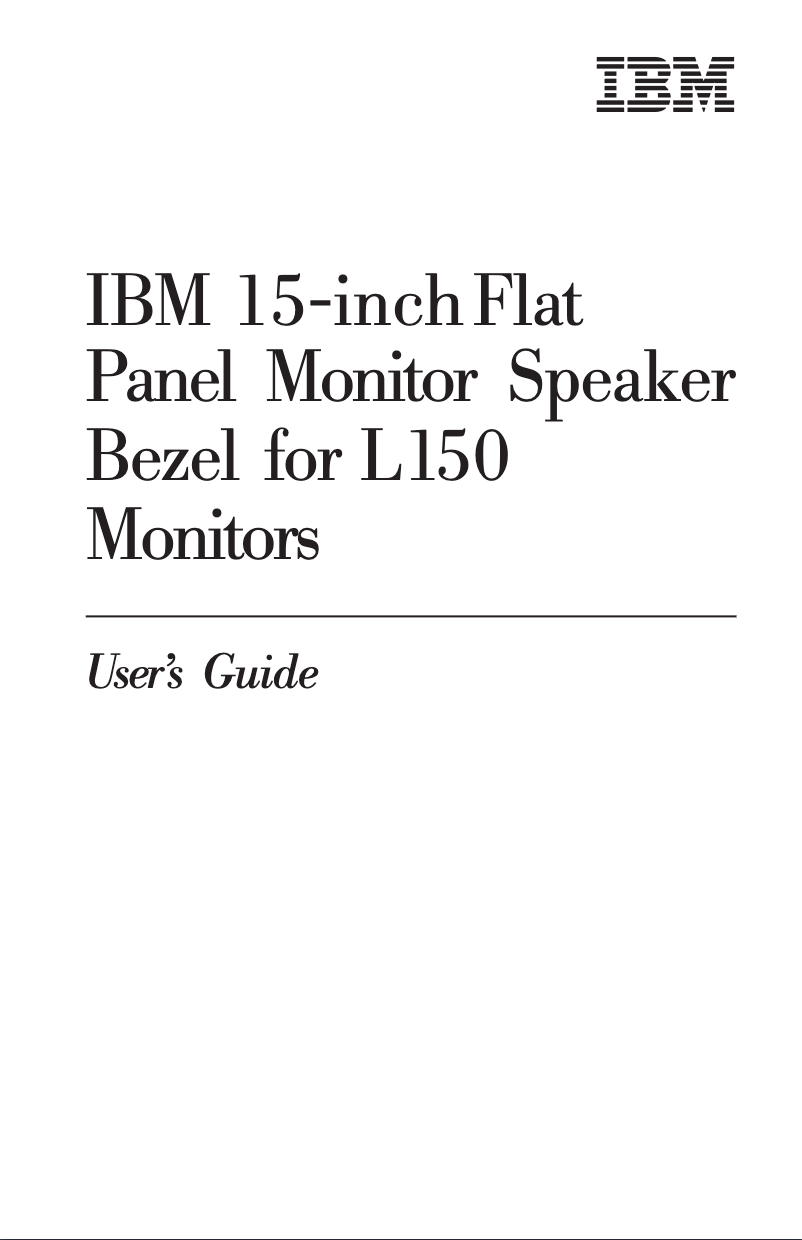 Page n°1 - Manuel utilisateur IBM L150 22P9243