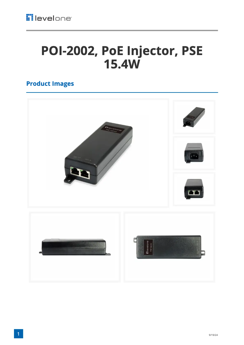 Image de la première page du manuel de l'appareil POI-2002