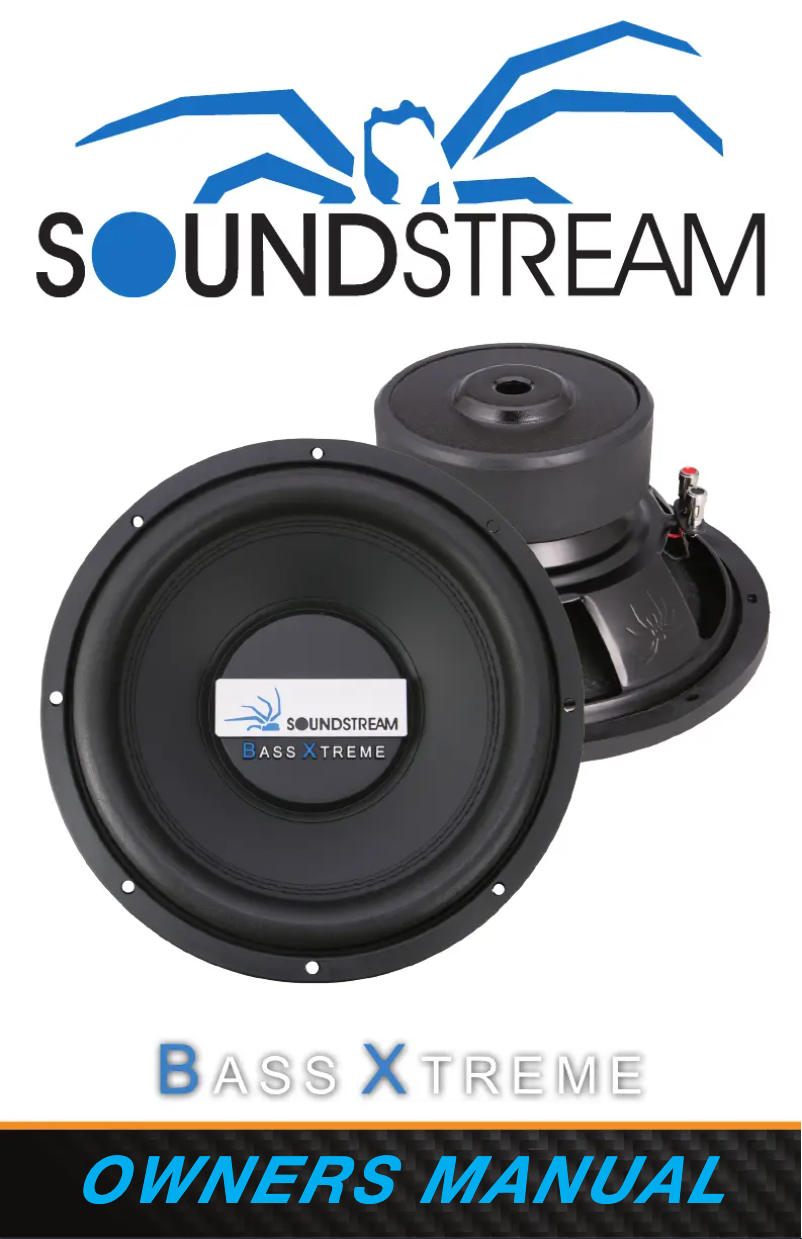 Page 1 de la notice Manuel utilisateur Soundstream Bass Xtreme BXW-124