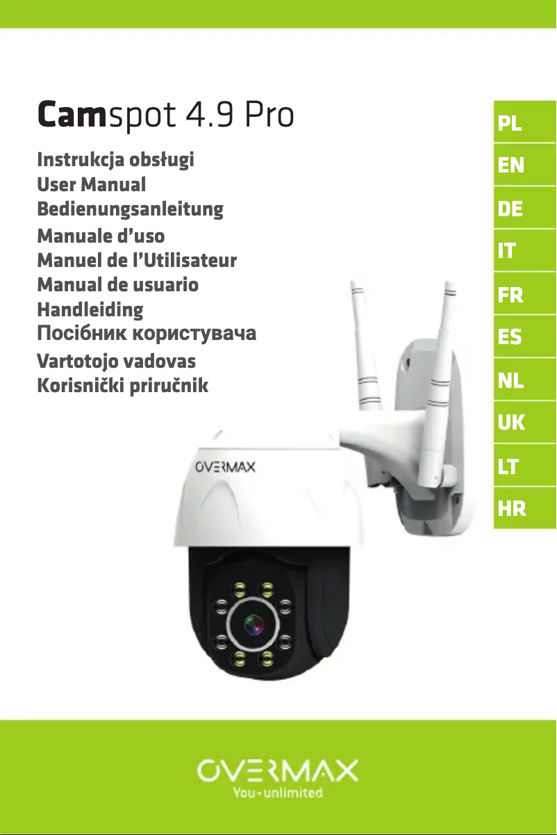 Image de la première page du manuel de l'appareil Camspot 4.9 Pro