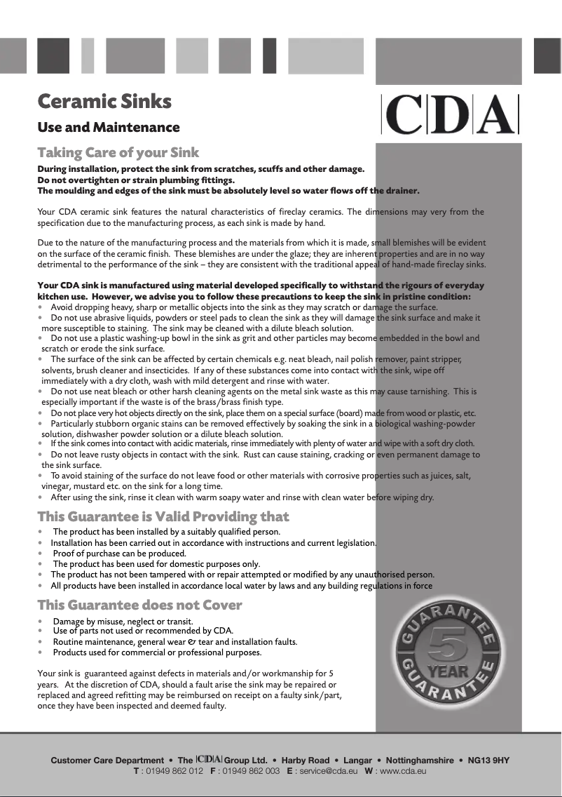 Page n°1 - Manuel utilisateur CDA KC21WH