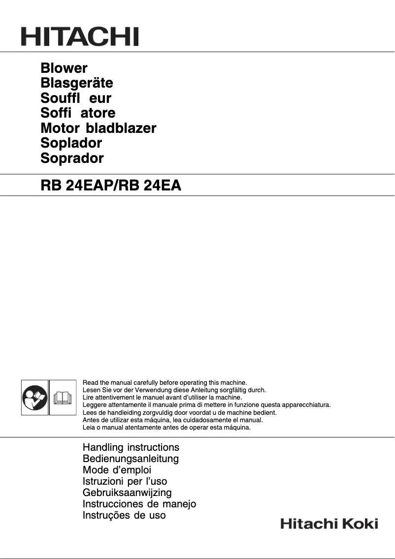 Page n°1 - Manuel utilisateur Hitachi RB 24EAP