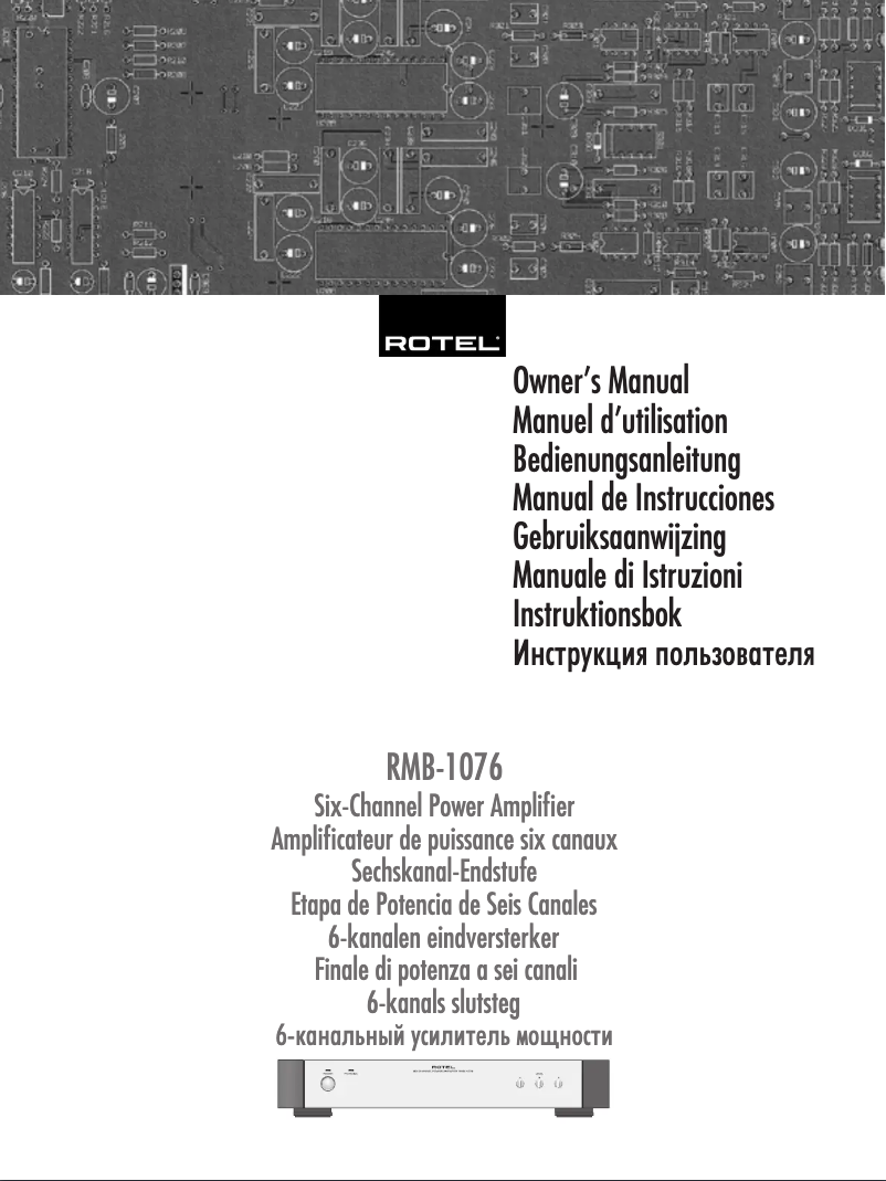 Image de la première page du manuel de l'appareil RMB-1076