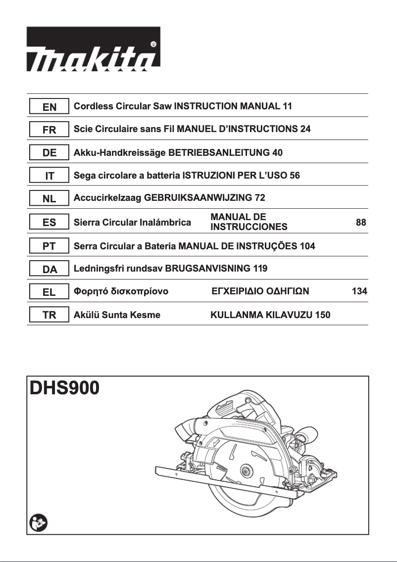 Page n°1 - Manuel utilisateur Makita DHS900PT2U