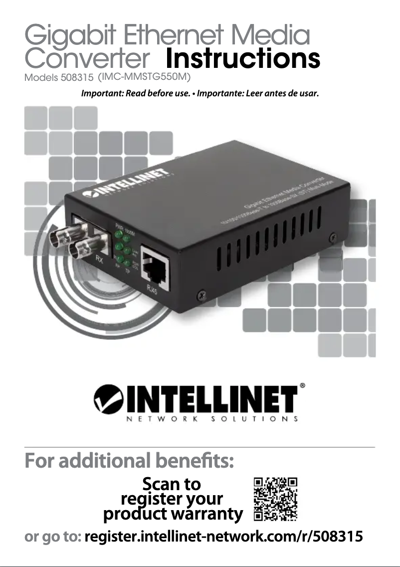 Image de la première page du manuel de l'appareil 508315