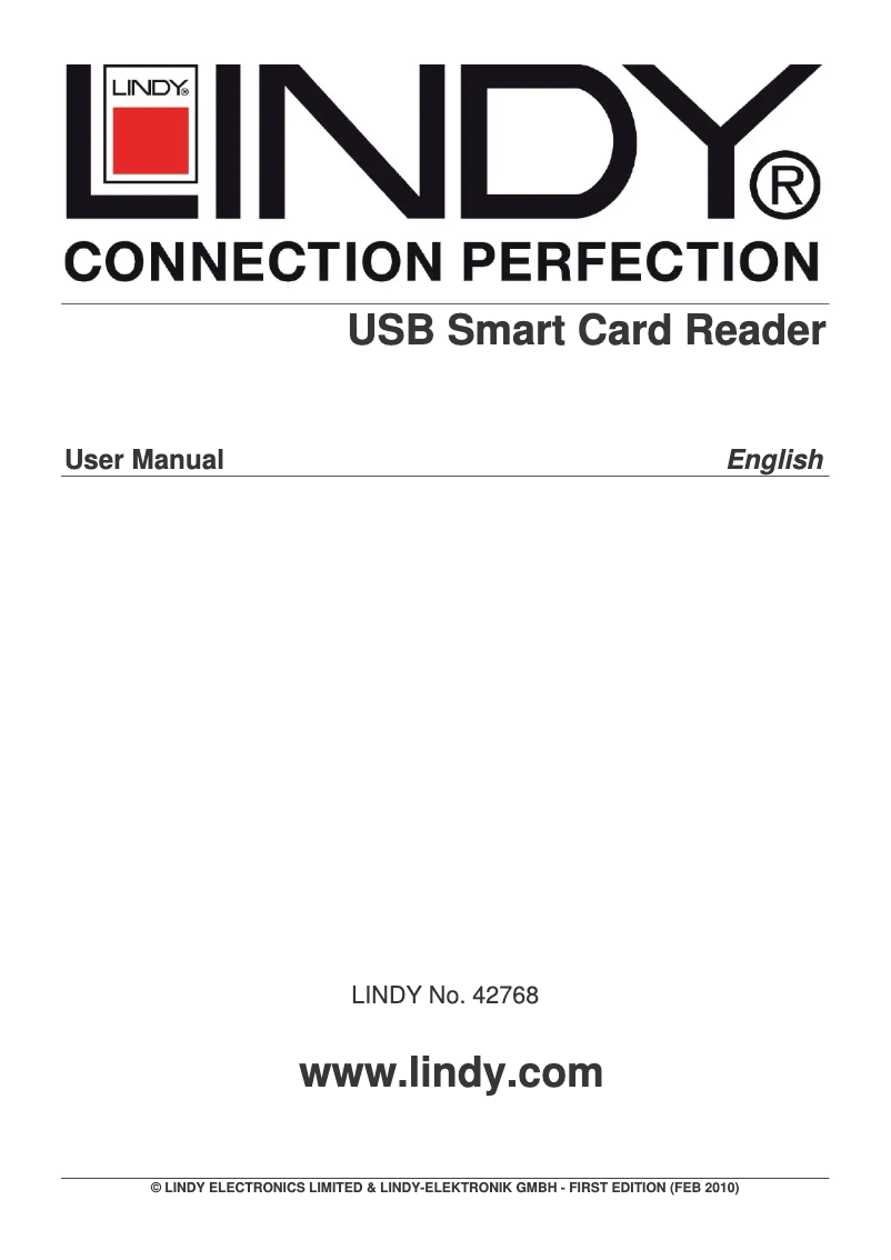 Page 1 de la notice Manuel utilisateur Lindy 42768