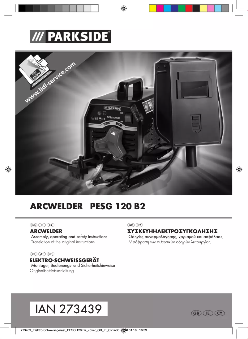 Página 1 del manual Manual de usuario Parkside PESG 120 B2