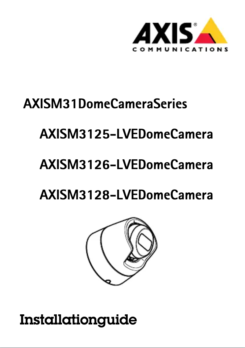 Page 1 of the manual User Manual Axis M3126-LVE