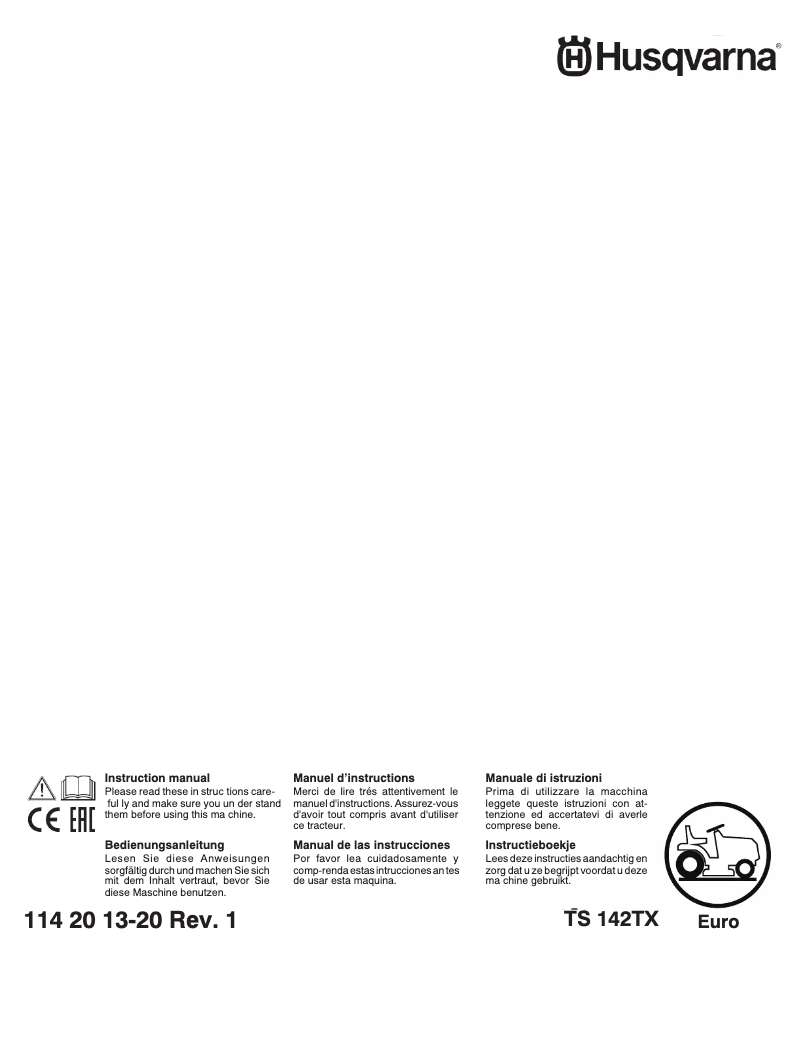 Image de la première page du manuel de l'appareil TS 142TX