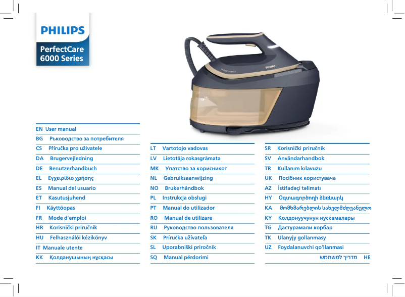 Page n°1 - Manuel utilisateur Philips PerfectCare 6000 Series PSG6026