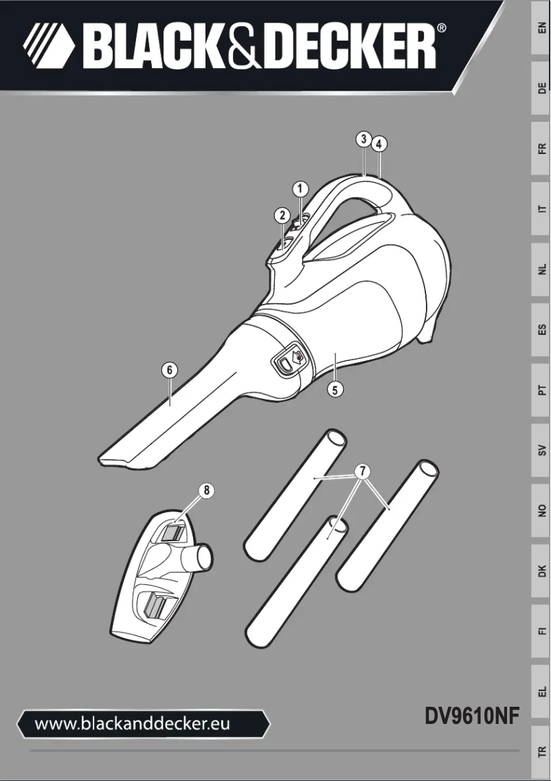 Page 1 de la notice Manuel utilisateur Black & Decker DV9610NF