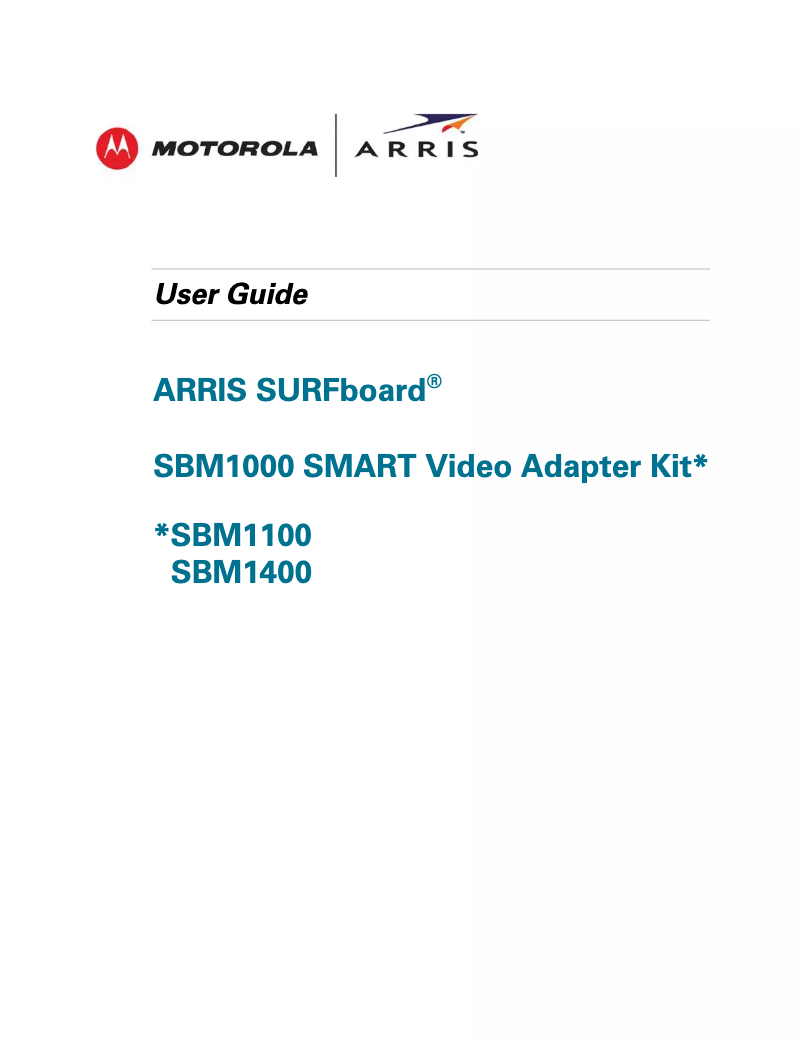 Page 1 de la notice Manuel utilisateur Arris SURFboard SBM1000