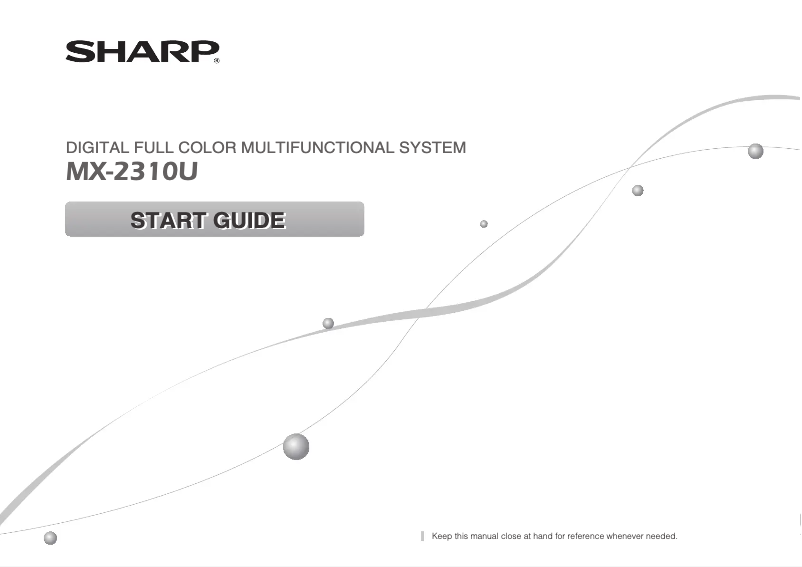 Page n°1 - Manuel utilisateur Sharp MX-2310U