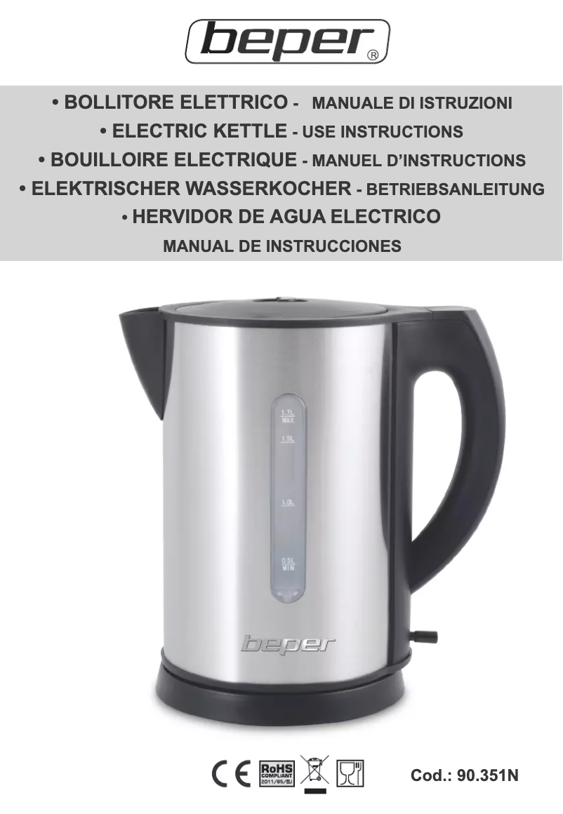 Page 1 de la notice Manuel utilisateur Beper 90.351N