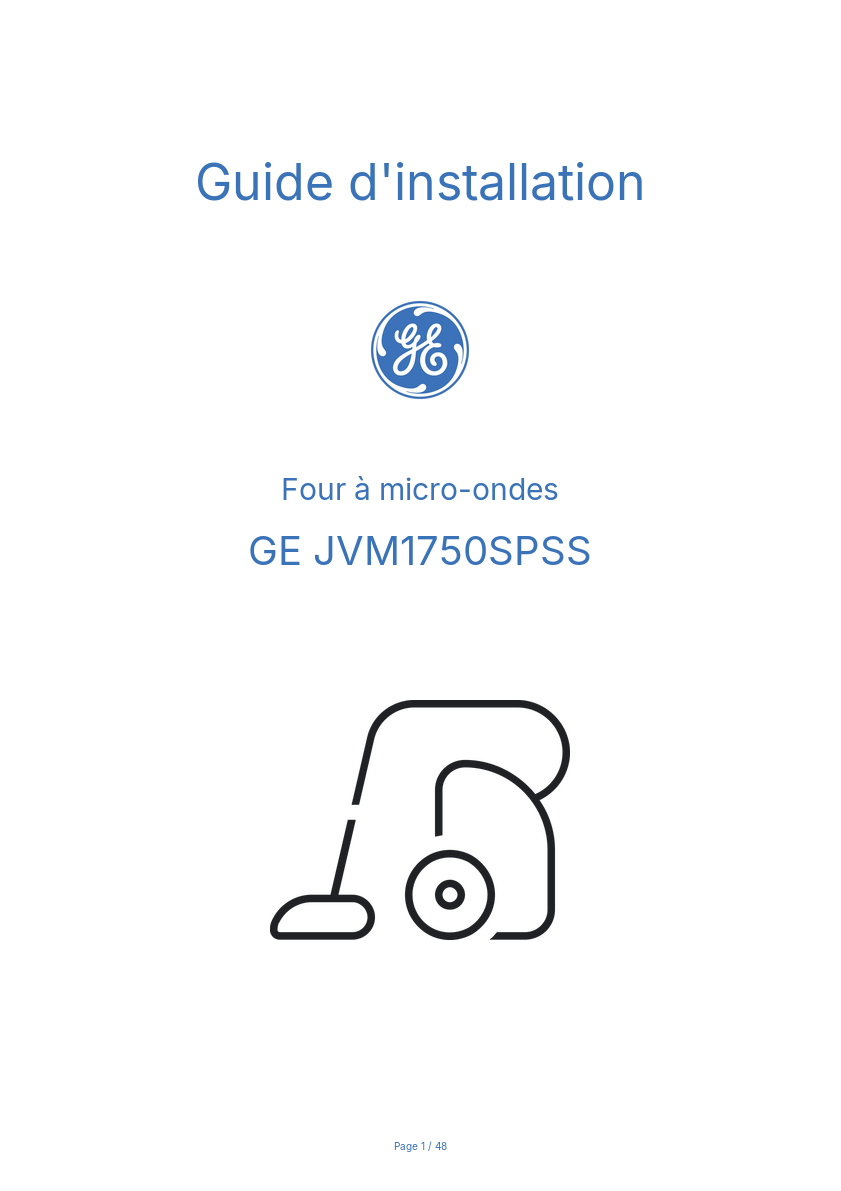 Image de la première page du manuel de l'appareil JVM1750SPSS