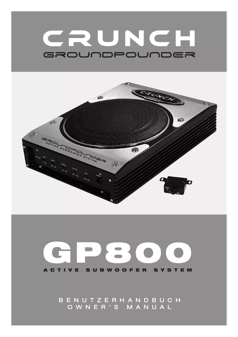 Image de la première page du manuel de l'appareil GP 800