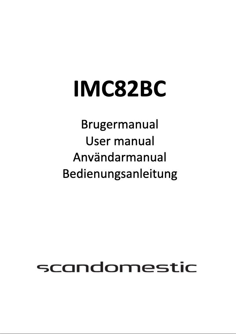 Page n°1 - Manuel utilisateur Scandomestic IMC82BC