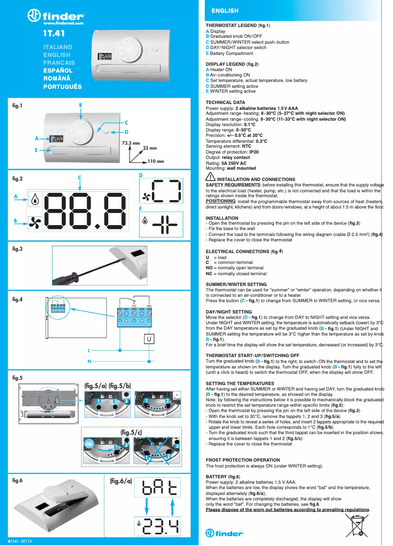 Página 1 del manual Manual de usuario Finder 1T.41