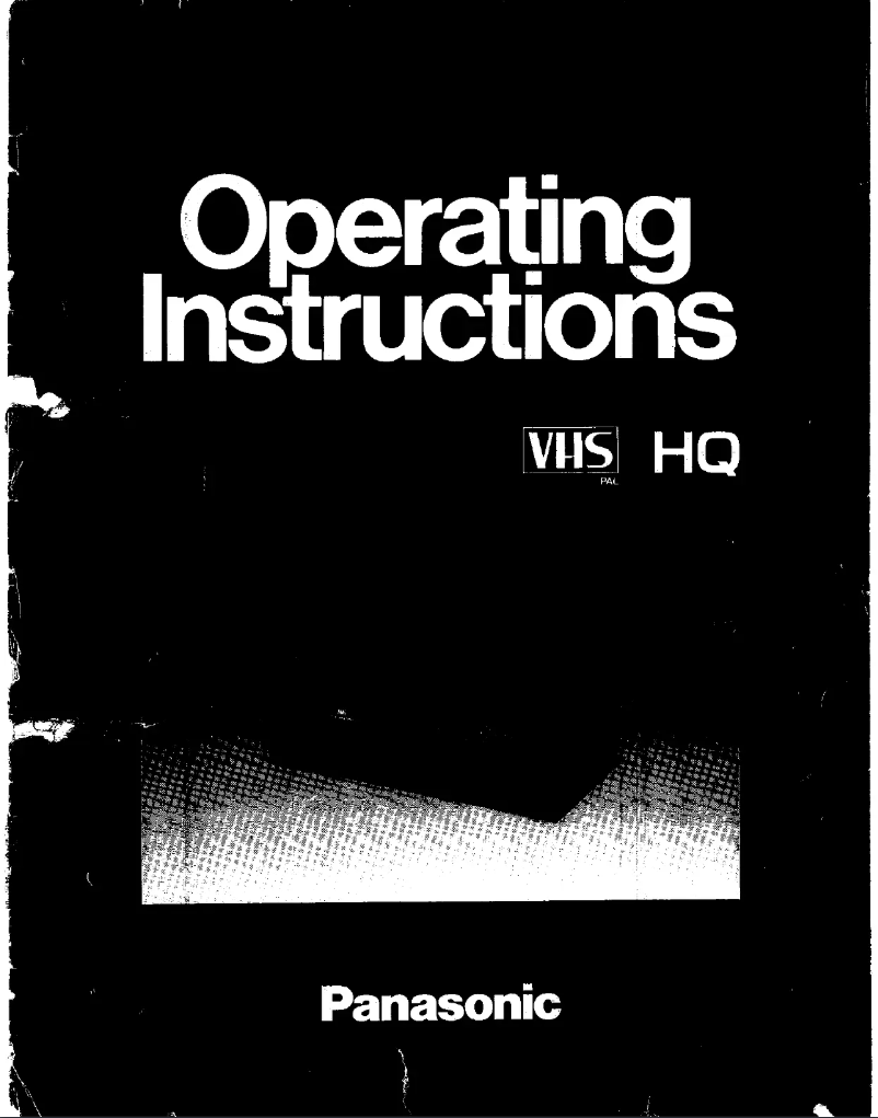 Page n°1 - Manuel utilisateur Panasonic NV-G7B