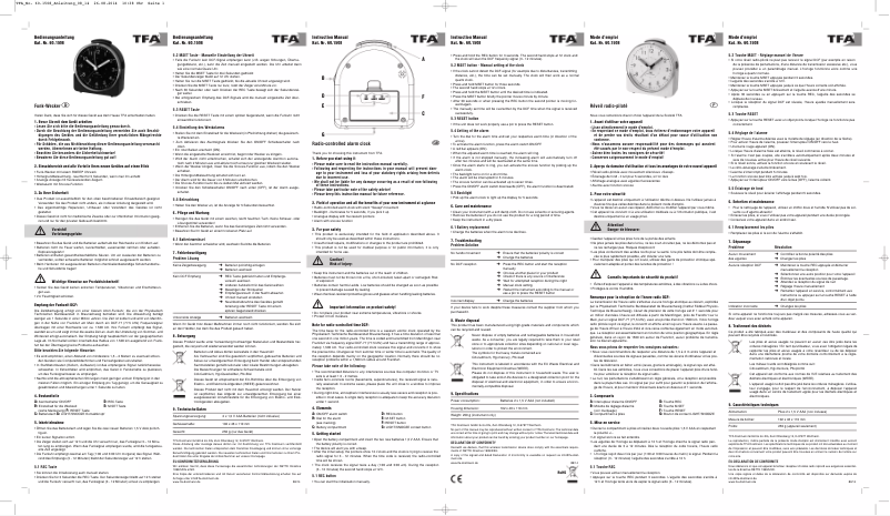 Page 1 de la notice Manuel utilisateur TFA 60.1508