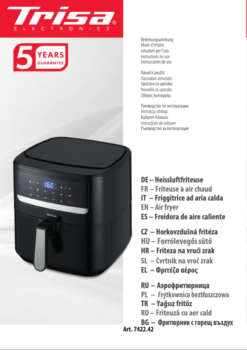 Image de la première page du manuel de l'appareil Crunchy Fry 7422.42