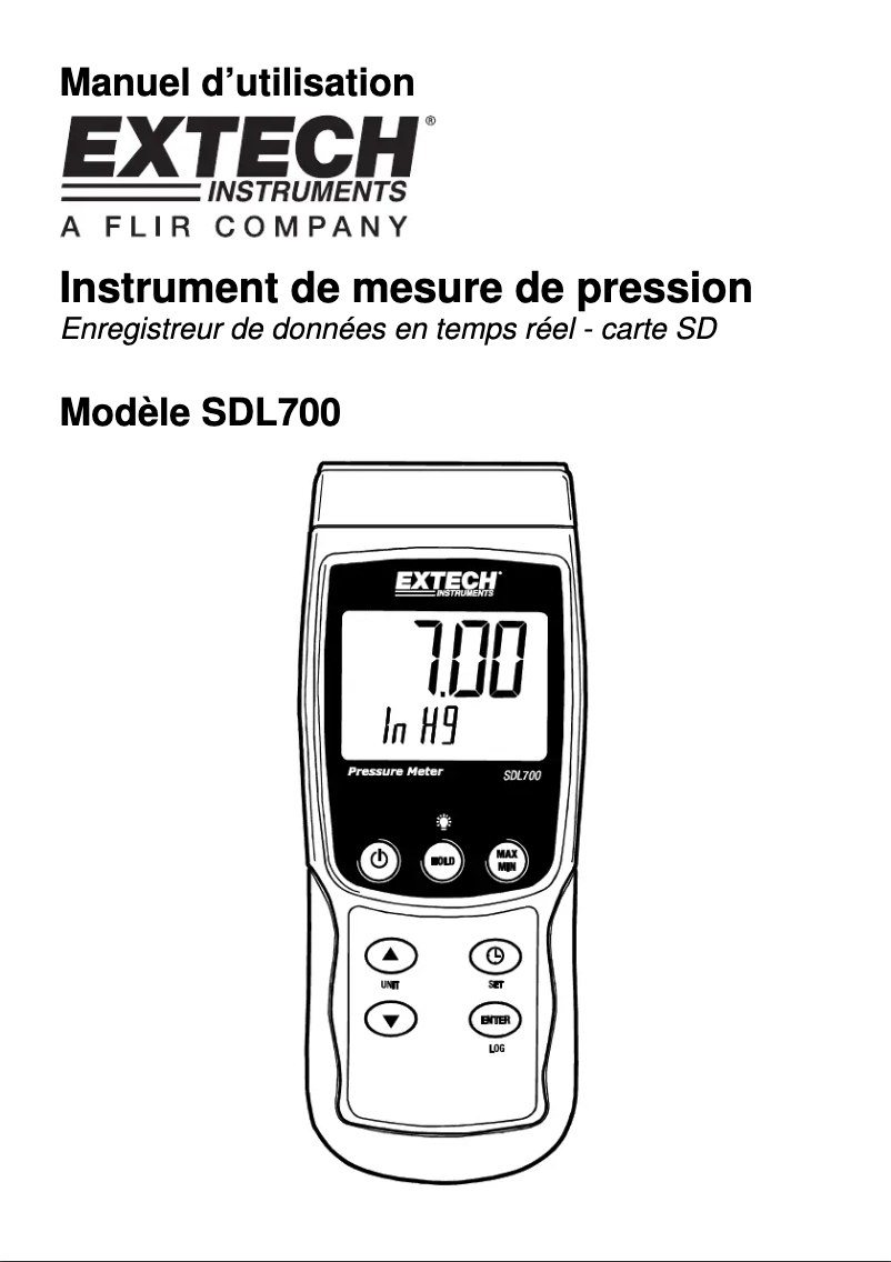 Image de la première page du manuel de l'appareil SDL700