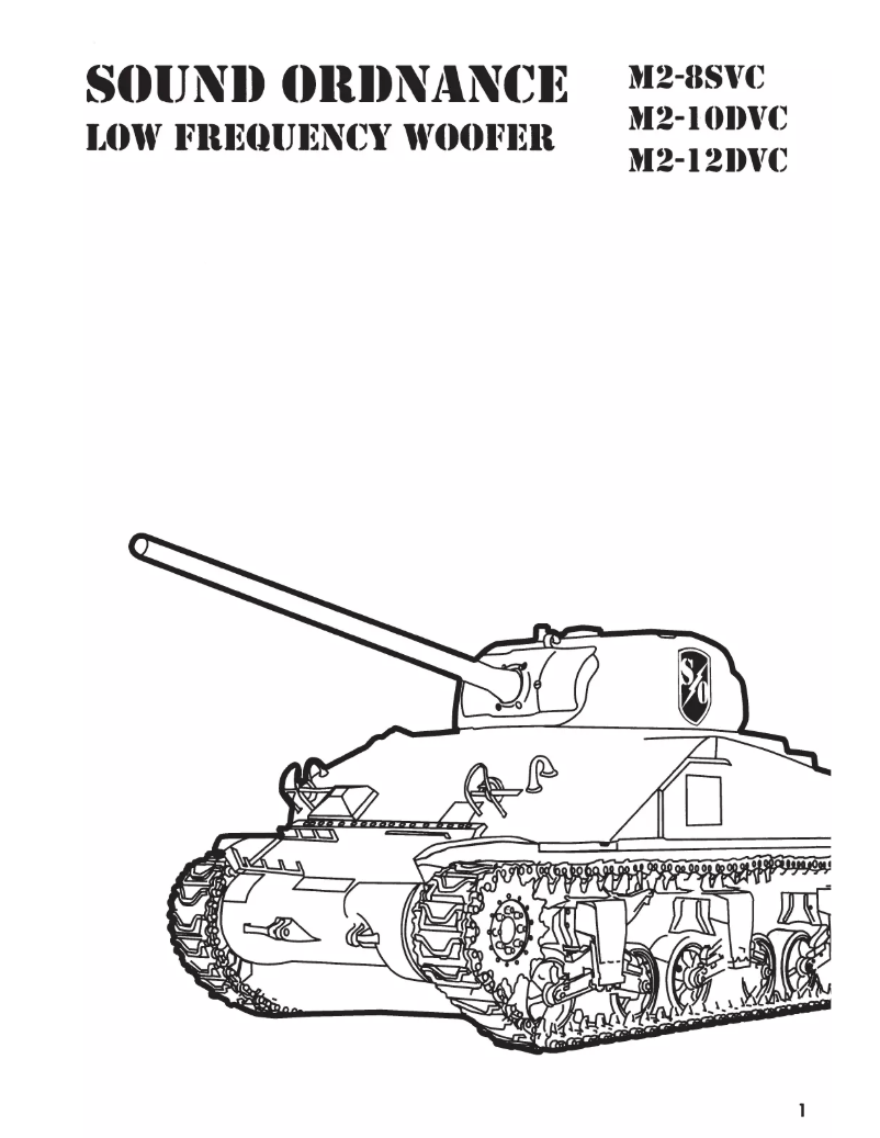Page 1 de la notice Manuel utilisateur Sound Ordnance M2-10DVC