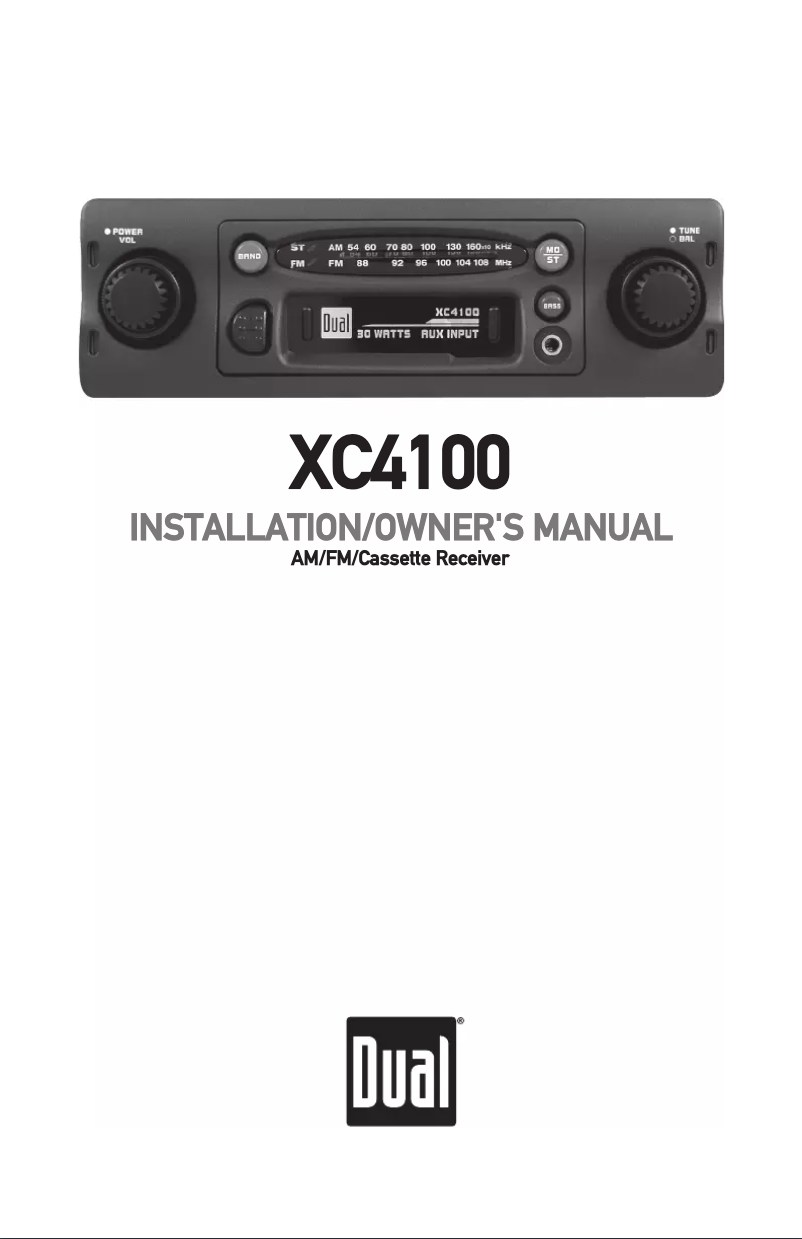 Page 1 de la notice Manuel utilisateur Dual XC4100