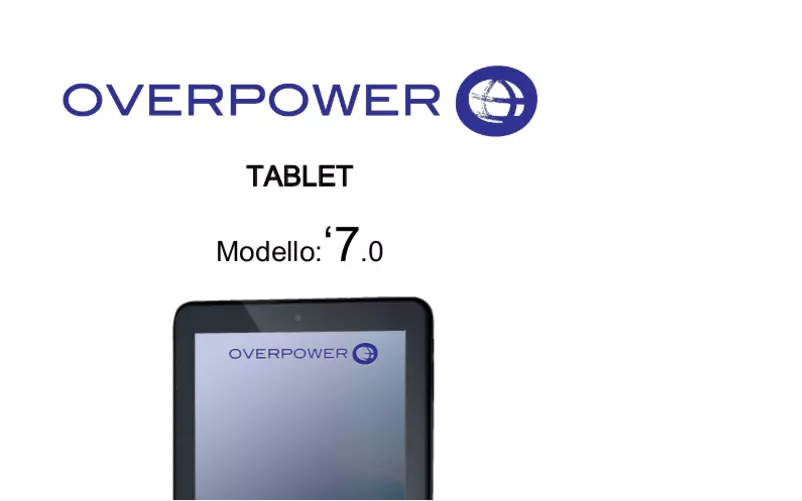 Page 1 de la notice Manuel utilisateur Overpower 7.0