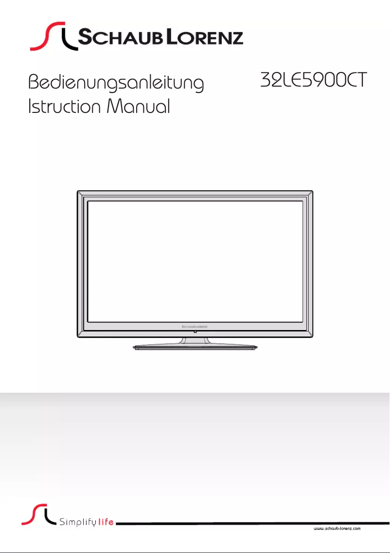 Page 1 de la notice Manuel utilisateur Schaub Lorenz 32LE-5900CT