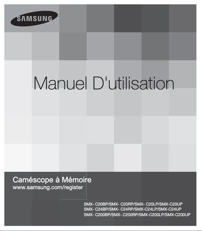 Page 1 de la notice Manuel utilisateur Samsung SMX-C20UP
