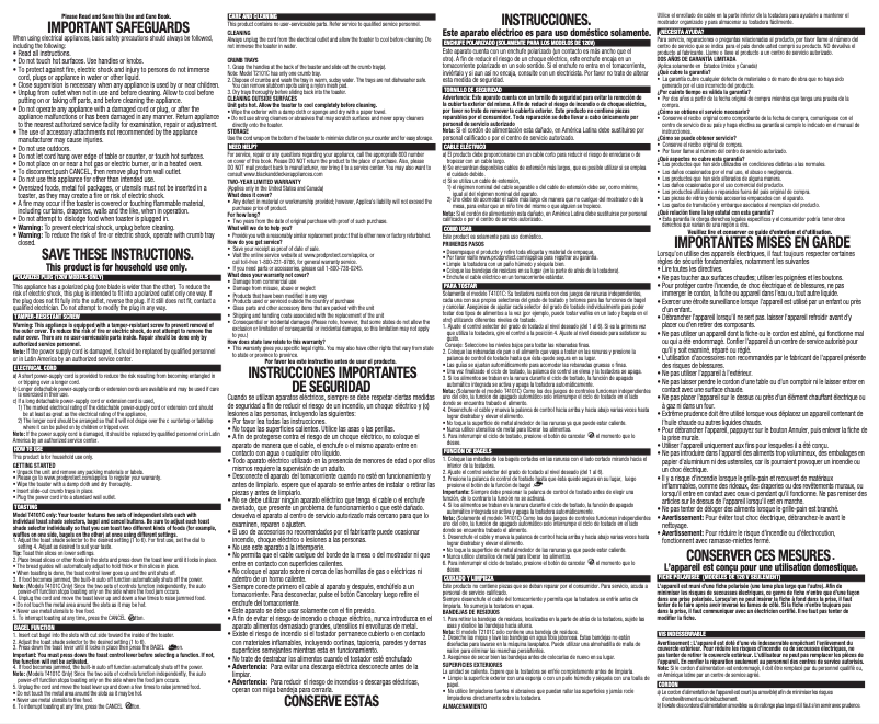 Page 1 de la notice Manuel utilisateur Black & Decker T2101BD