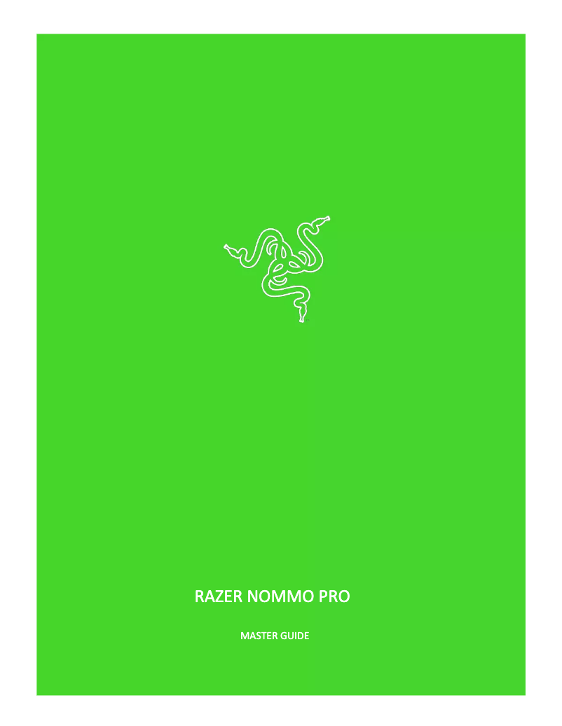 Page 1 de la notice Manuel utilisateur Razer Nommo Pro
