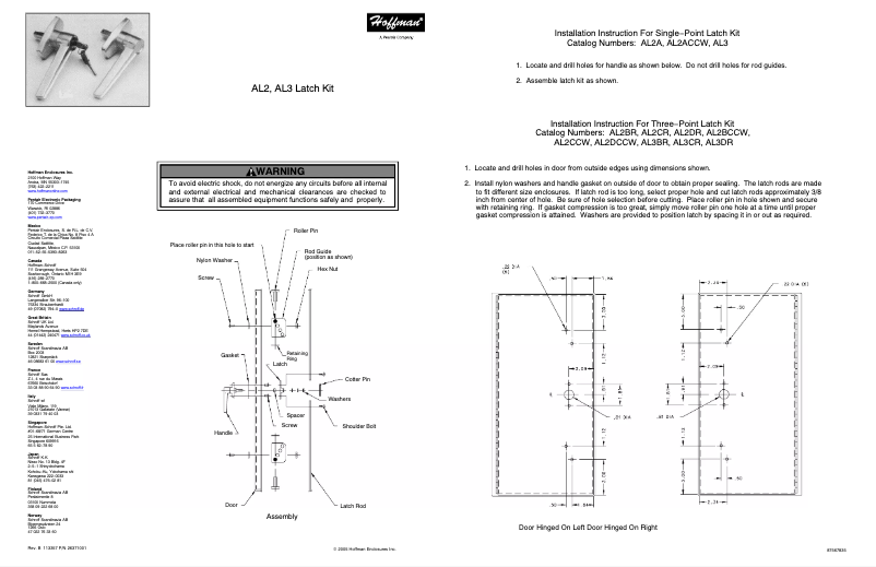 Page 1 de la notice Manuel utilisateur Hoffman AL3CR
