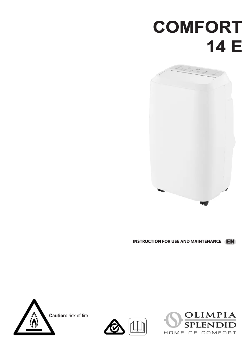 Page 1 de la notice Manuel utilisateur Olimpia Splendid Comfort 14 E