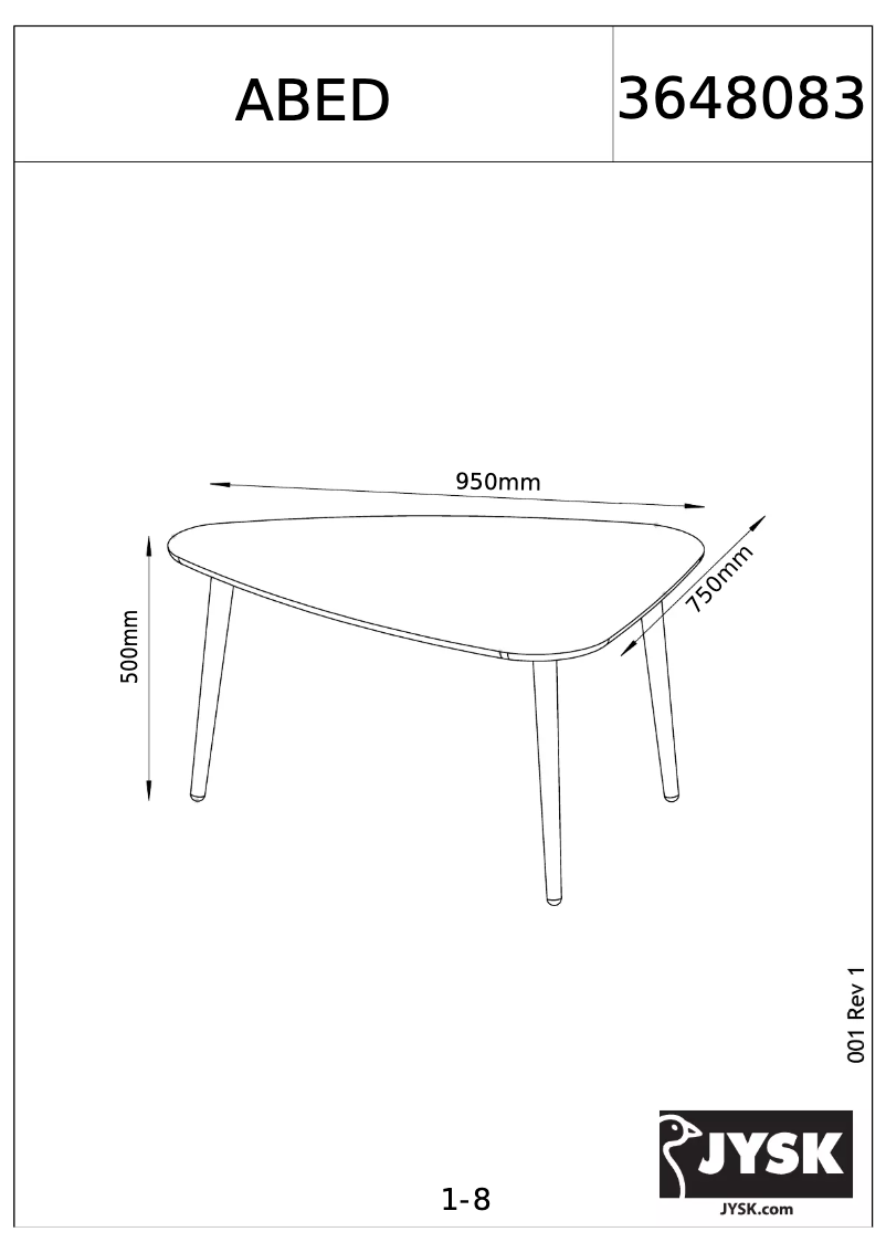 Page n°1 - Manuel utilisateur JYSK Abed