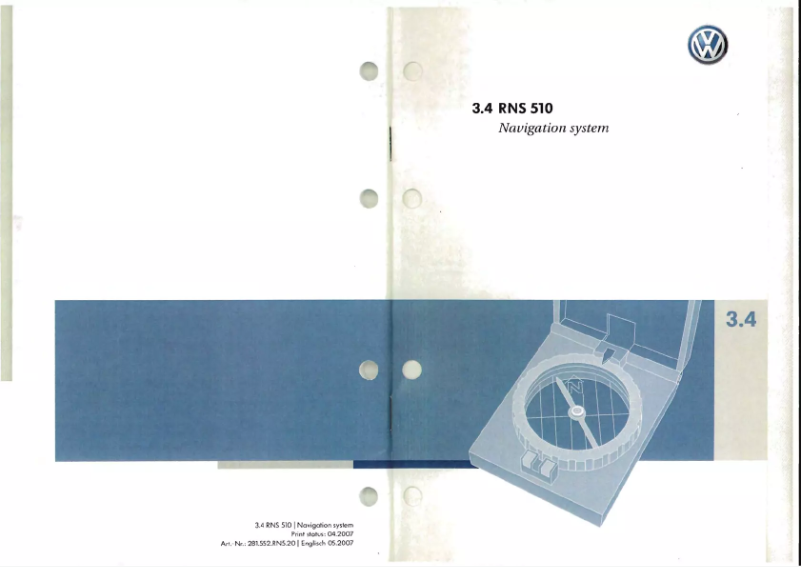 Image de la première page du manuel de l'appareil RNS 510